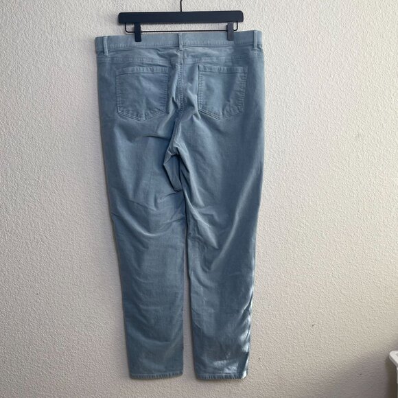 J.Jill Corduroy Pull-On Pants Size Large Dust Blue Straight Leg Stretch - Picture 7 of 7